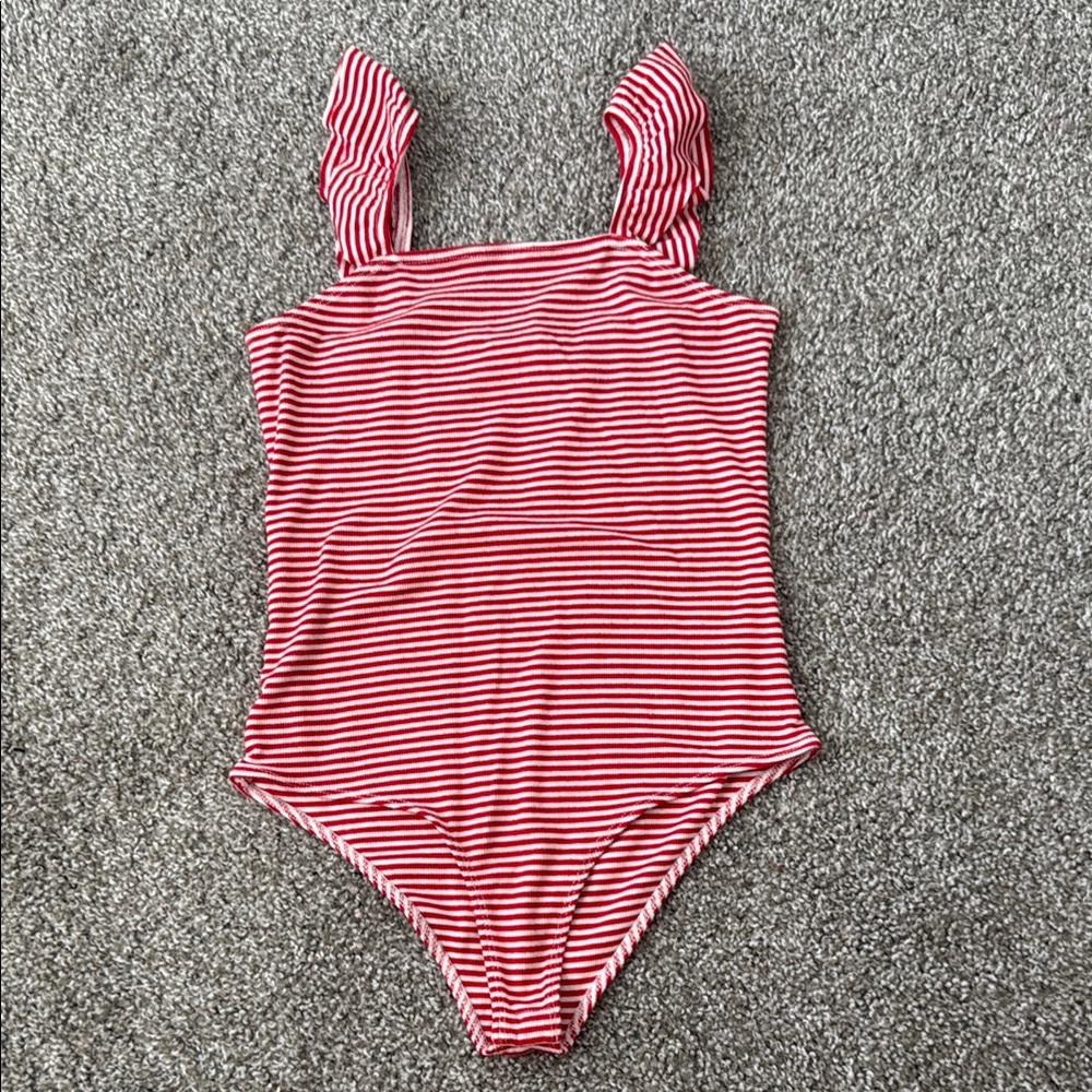 GB girls Striped Red and White Bodysuit